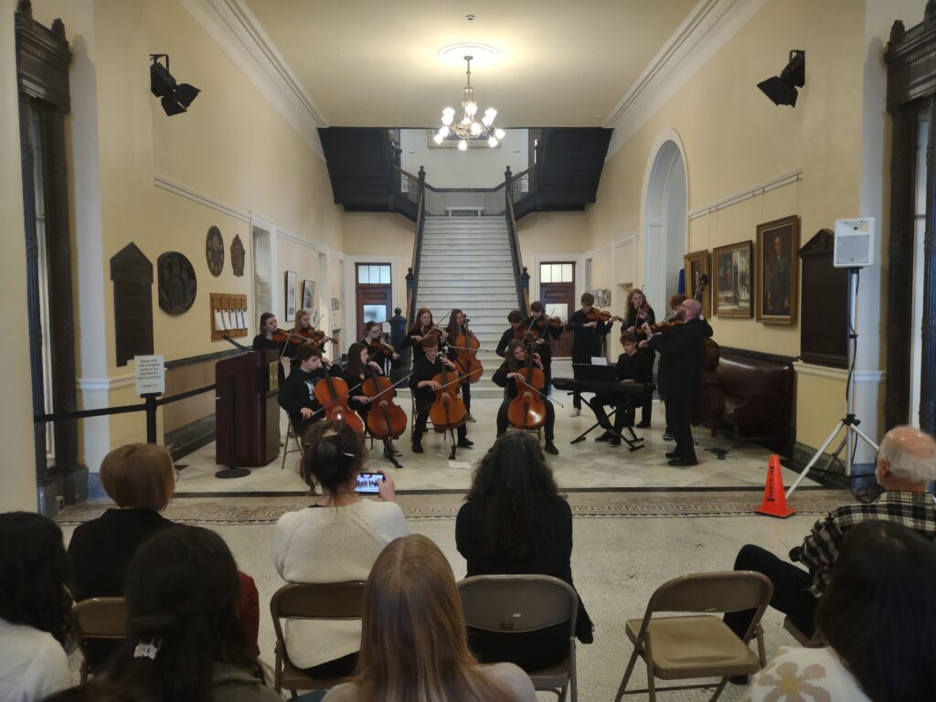 Maine student musicians performing together